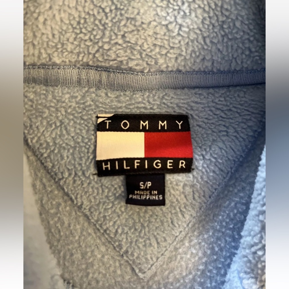 Vintage Tommy Hilfiger Quarter Zip Fleece Spellout Pullover - Picture 4 of 8